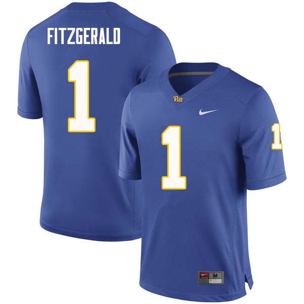 Men #1 Larry Fitzgerald Pittsburgh Panthers College Football Jerseys Sale-Royal